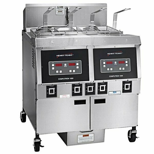 Henny Penny OFE-322 2-Well Electric Open Fryer with Computron 1000 Controls - 240V 853OFE32203